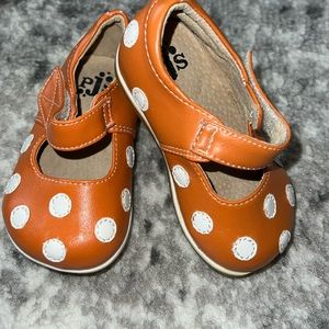 Orange Puddle Jumpers size 2
